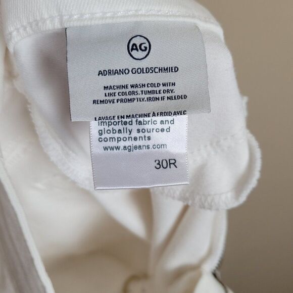 Adriano Goldschmied The Legging Ankle Super Skinny Jeans Raw Hem White Size 30 - Picture 12 of 14